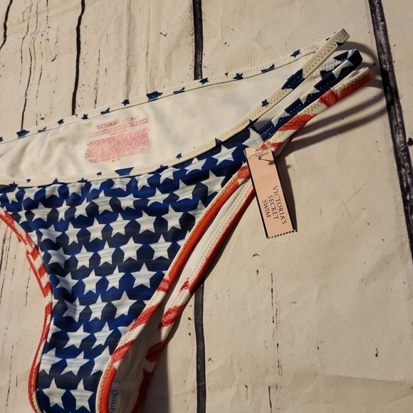 Victoria's Secret Strappy 4th of July Swim Bottom Size M - Picture 4 of 8